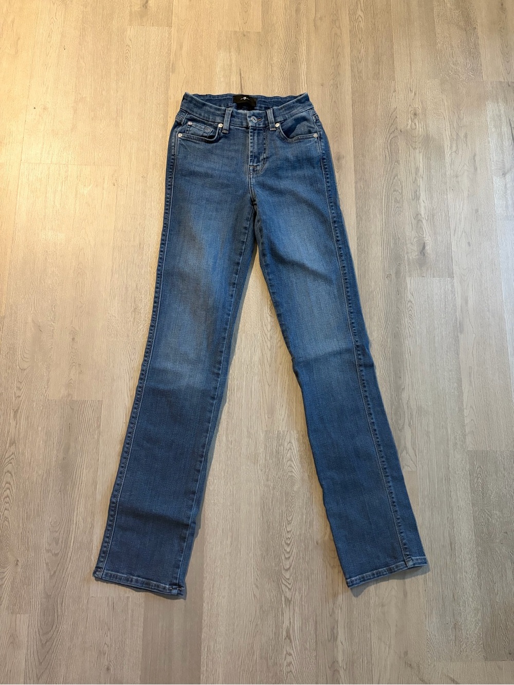 Mid-Rise Straight Leg Jeans